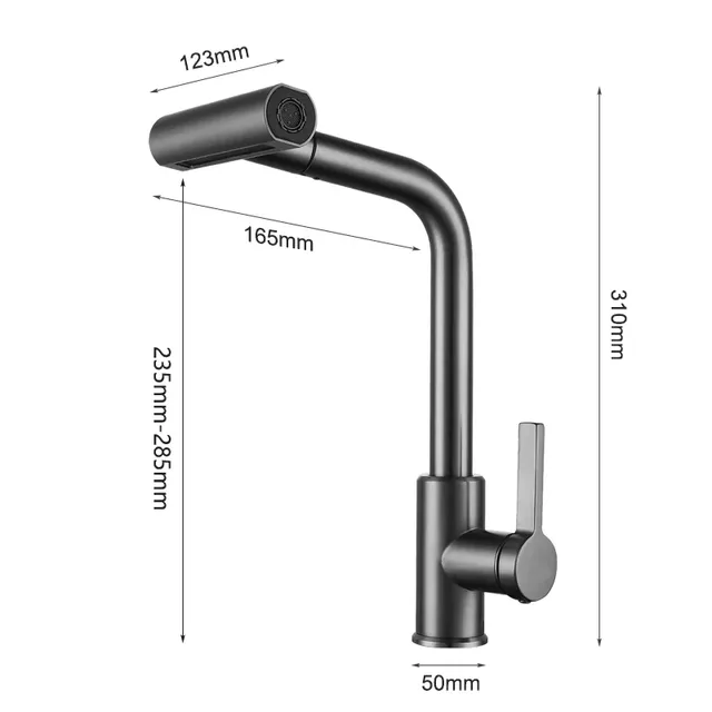 Robinet de cuisine cascade 4 Modes – vue 5