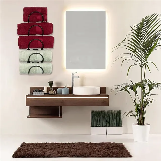 Support serviettes mural vertical métal noir mat compact… – vue 3
