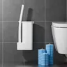 Brosse toilettes compacte minimaliste blanche… – vue 3