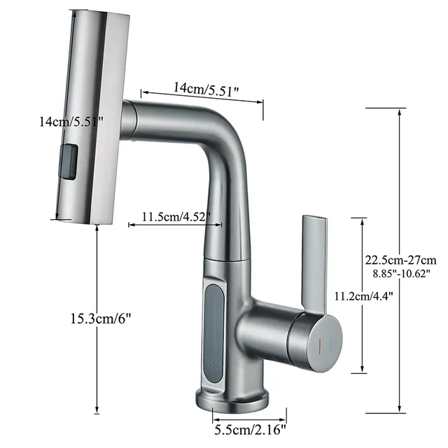 Mitigeur lavabo multifonction numérique écran LCD… – vue 2