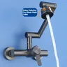 Robinet de cuisine mural en acier inoxydable – vue 3