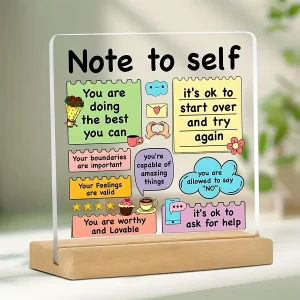 Panneau décoratif avec Base en bois, acrylique inspirant, affirmation positive, rappel d’amour, Note encourageante colorée pour l’école Panneau décoratif avec Base en bois, acrylique inspirant, affirmation positive, rappel d’amour, Note encourageante colorée pour l’école
