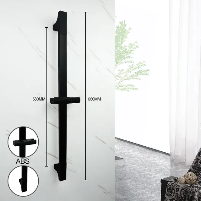 Barres coulissantes de douche en or brossé – vue 3