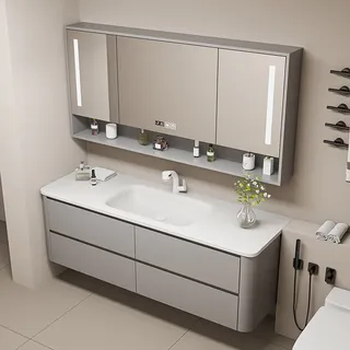 Double lavabo Double Pot en chêne