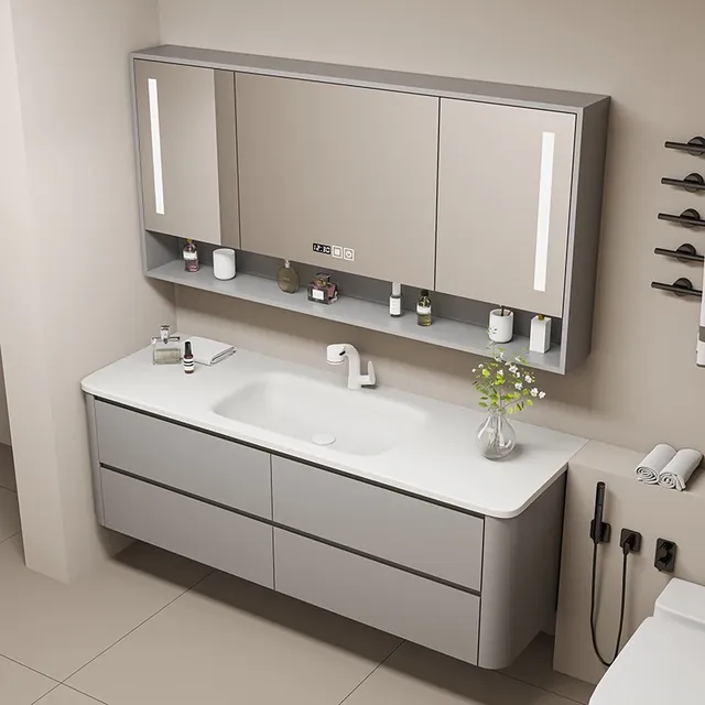 Double lavabo Double Pot en chêne