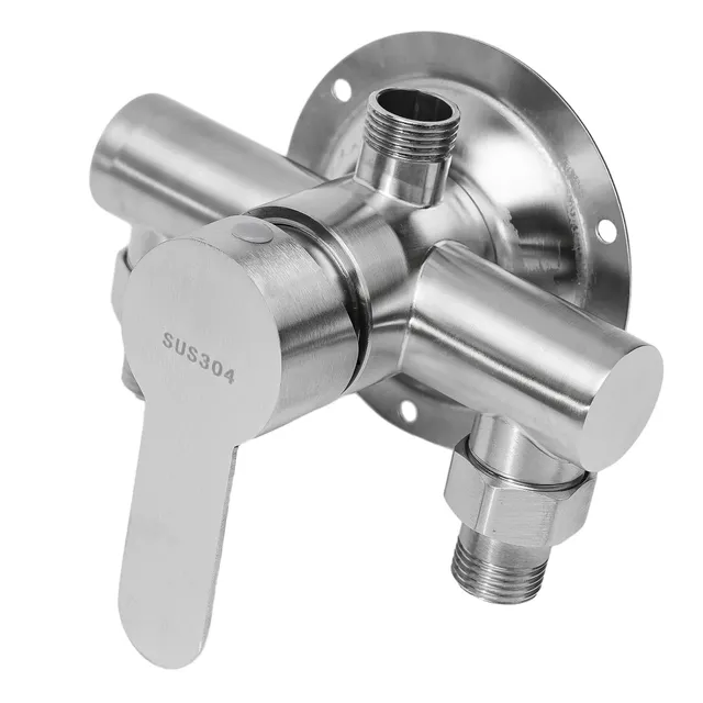 Robinet de douche mural en acier inoxydable avec poignée… – vue 3