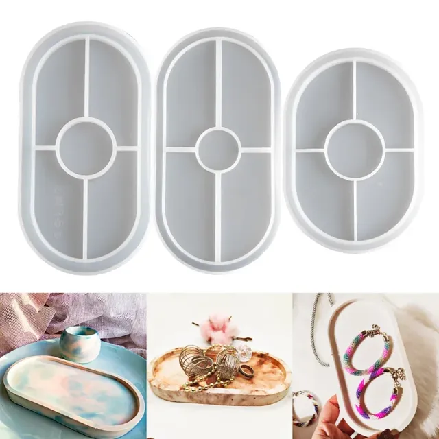 Moule de dessous de verre ovale en Silicone – vue 6