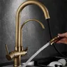 Robinet cuisine antique laiton massif mitigeur monobloc… – vue 3
