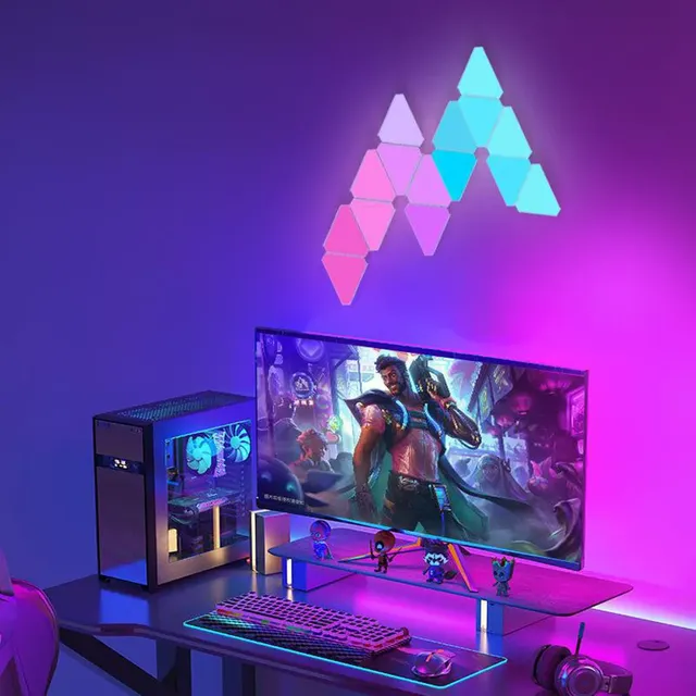 Veilleuse LED triangulaire pour décoration de chambre à… – vue 6