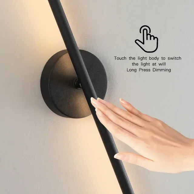 Corps de lampe interrupteur tactile lampes murales LED à… – vue 4