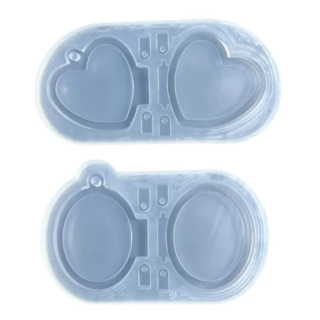Moule en résine de Silicone ovale/cœur – vue 2