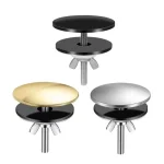 Couvercle de trou d&rsquo;évier en acier inoxydable M6, robuste et fiable, noir et argent, bouchon de trou de robinet d&rsquo;évier