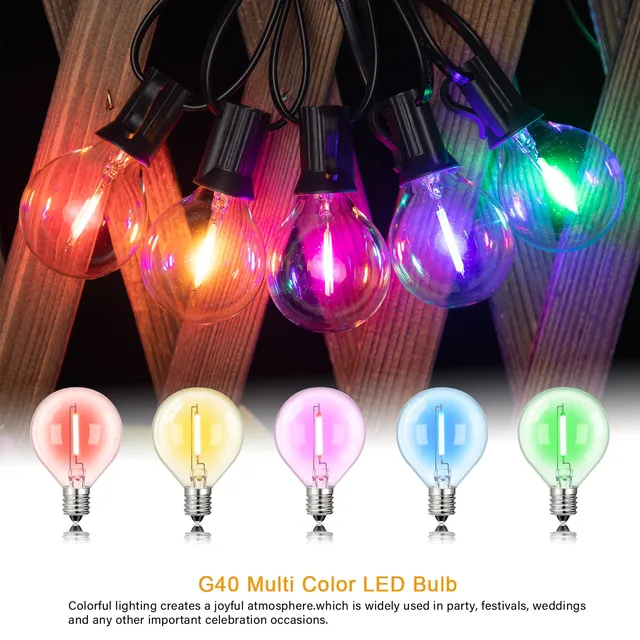 Ampoule Globe en Verre à Filament LED RGB – vue 3