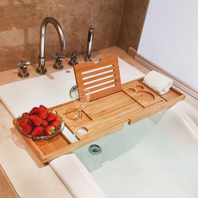Plateau de baignoire en bambou – vue 4