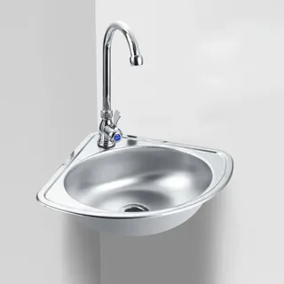 Lavabo triangulaire en acier inoxydable