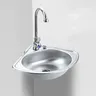 Lavabo triangulaire en acier inoxydable