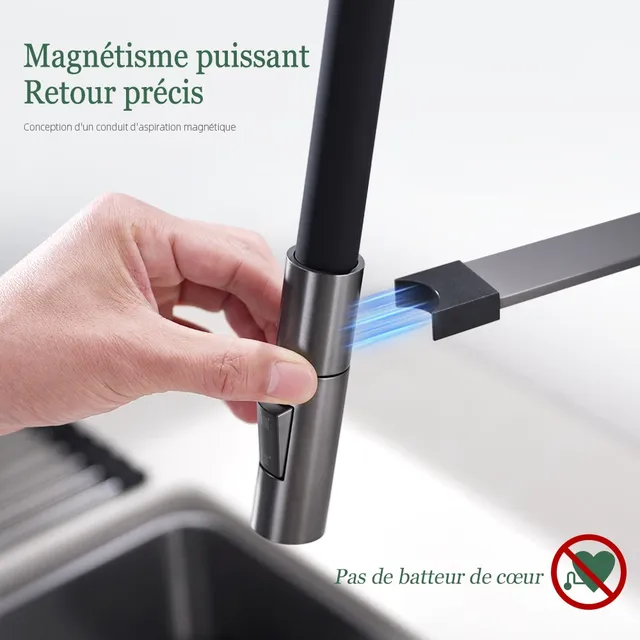 Robinet de cuisine flexible en bronze avec bec… – vue 4