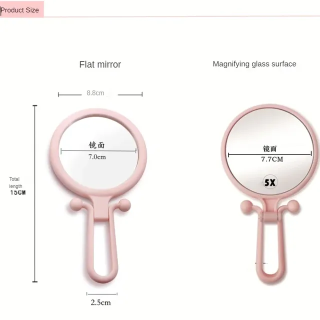 Miroir de maquillage grossissant brillant – vue 5