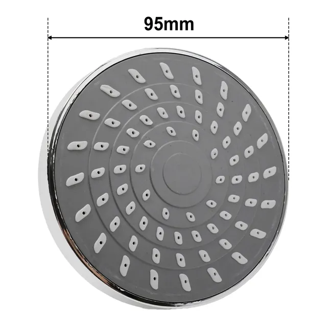 Pommeau douche mural pluie rond chrome ABS buse… – vue 3
