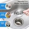 Passoire de vidange d'évier de cuisine en acier inoxydable – vue 2