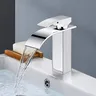 Robinet lavabo cascade noir mat acier inoxydable carré… – vue 3