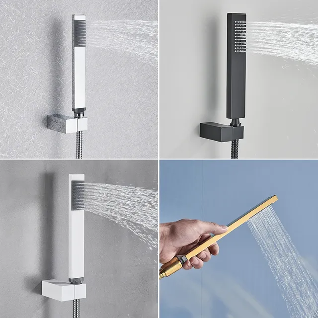 Bec mural en laiton pour baignoire noire – vue 3