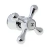 Poignée croix laiton chromé finition miroir style rétro… – vue 2