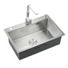 Évier de cuisine en acier inoxydable bol unique lavabo… – vue 6