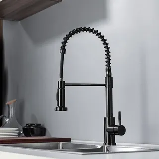 Robinet de cuisine en Nickel brossé à ressort