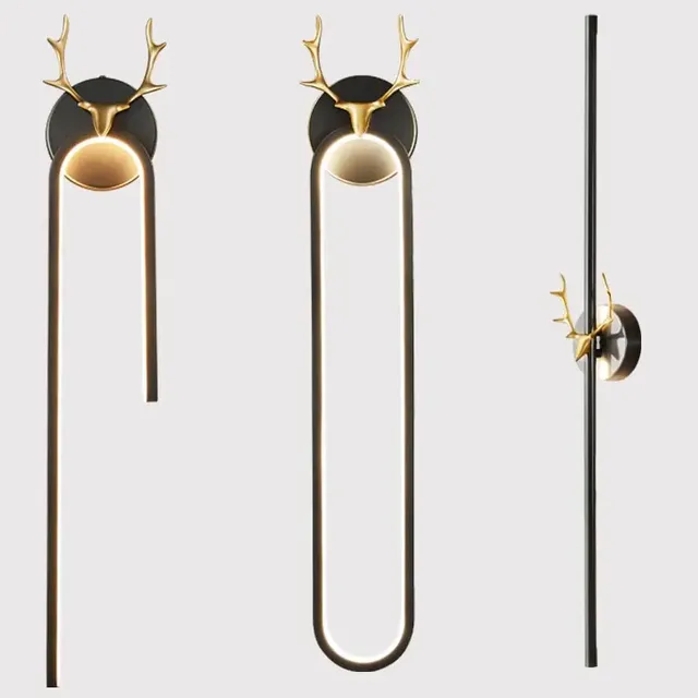 Plafonnier LED en cuivre véritable noir – vue 2