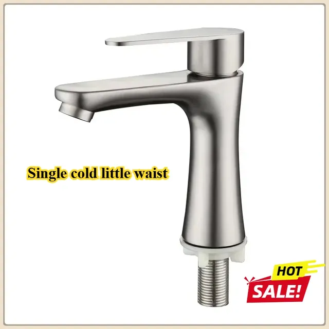 Robinet lavabo monolevier monotrou inoxydable acier 304… – vue 2