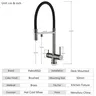 Robinet de cuisine à eau filtrée noir – vue 2