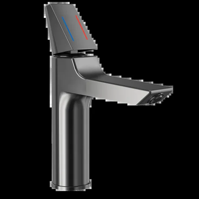 Mitigeur lavabo monocommande contemporain acier… – vue 6
