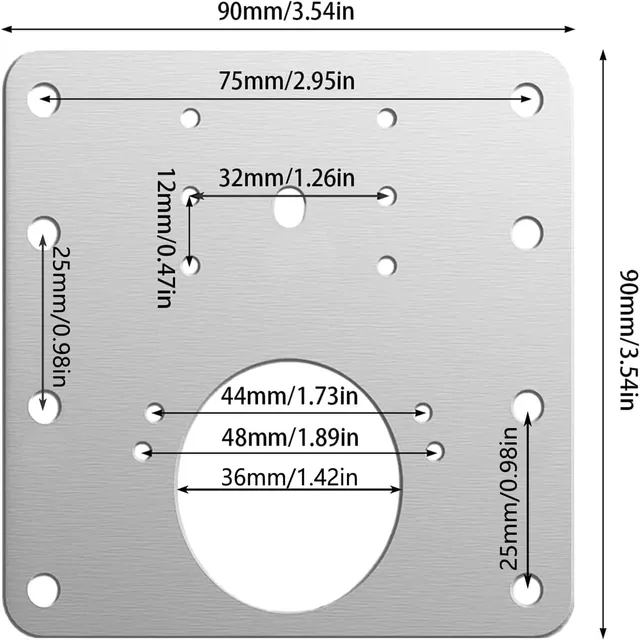 Kit de plaque de réparation de charnières d'armoire – vue 3