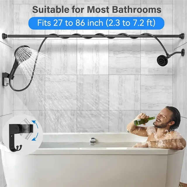 Pommeau de douche double pour couples : pomme de douche… – vue 2