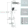Ensemble de douche blanche avec longue rotation du bec – vue 5
