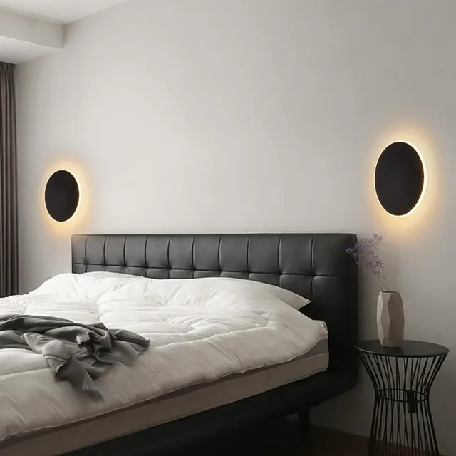 Applique murale ronde avec interrupteur tactile – vue 3