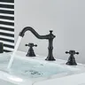 Robinet baignoire monté sur pont trois trous noir mat… – vue 3