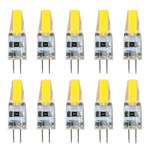 10 pièces/paquet Dimmable Mini G4 LED COB lampe 6W ampoule AC DC 12V 220V bougies remplacer 30W 40W halogène pour lustre projecteur