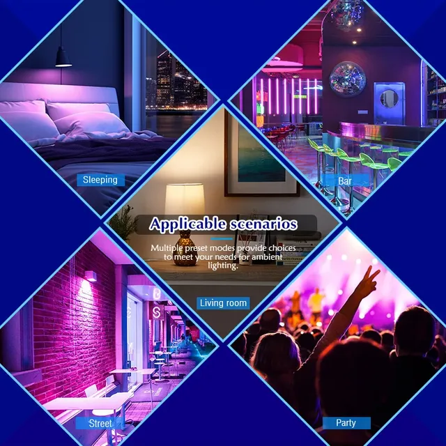 Ampoules LED AC 220V E27 RGB Bombillas lampe à LED… – vue 6