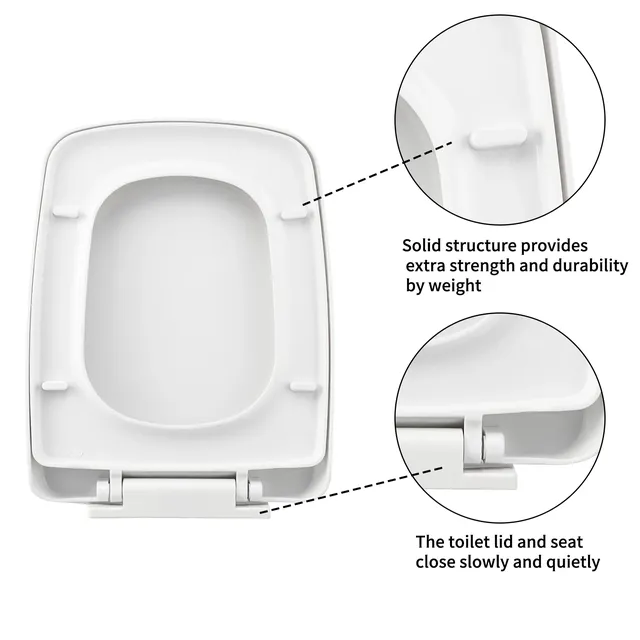 Siège de toilette en forme de D – vue 6