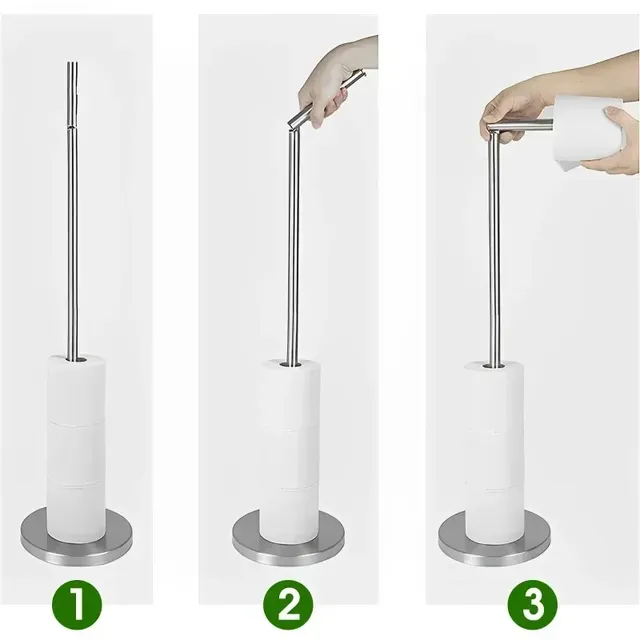 Porte-serviettes en papier salle de bains en acier… – vue 3