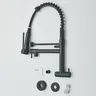 Mitigeur Mural Cuisine Noir Mat Bec Pivotant Rotatif… – vue 2