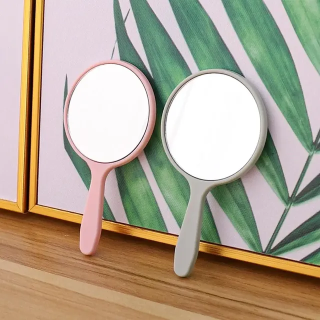 Miroir maquillage rond poignée ergonomique léger fin… – vue 4
