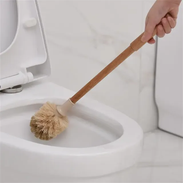 Brosse multifonctionnelle toilette bois manche longue…