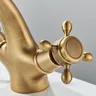 Robinet lavabo mitigeur laiton antique bronze brossé… – vue 6