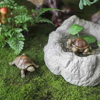 Figurines de tortue artificielle en résine