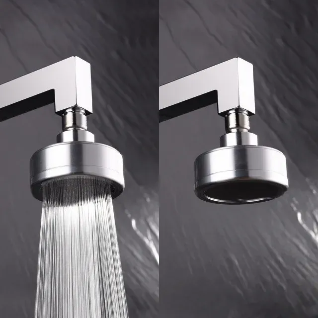 Pommeau de douche à économie d'eau pressurisé brossé en… – vue 3