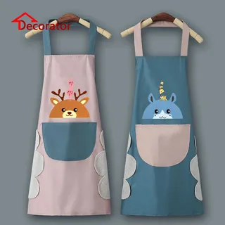 Tablier cuisine mignon femme sans manches imperméable résistant huile…