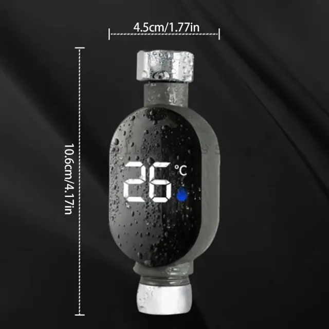 Thermomètre de douche d'eau domestique à affichage LED – vue 6
